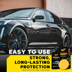 Meguiar's liquid wax pouring to show smooth texture and easy spread