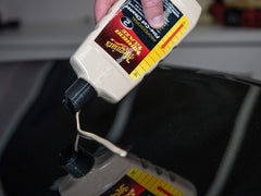 Meguiar's M02 applied with a DA polisher showing efficient defect removal benefit