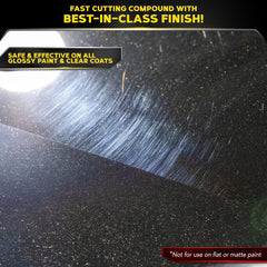 Meguiar's label close-up highlighting instructions and professional-grade product benefits