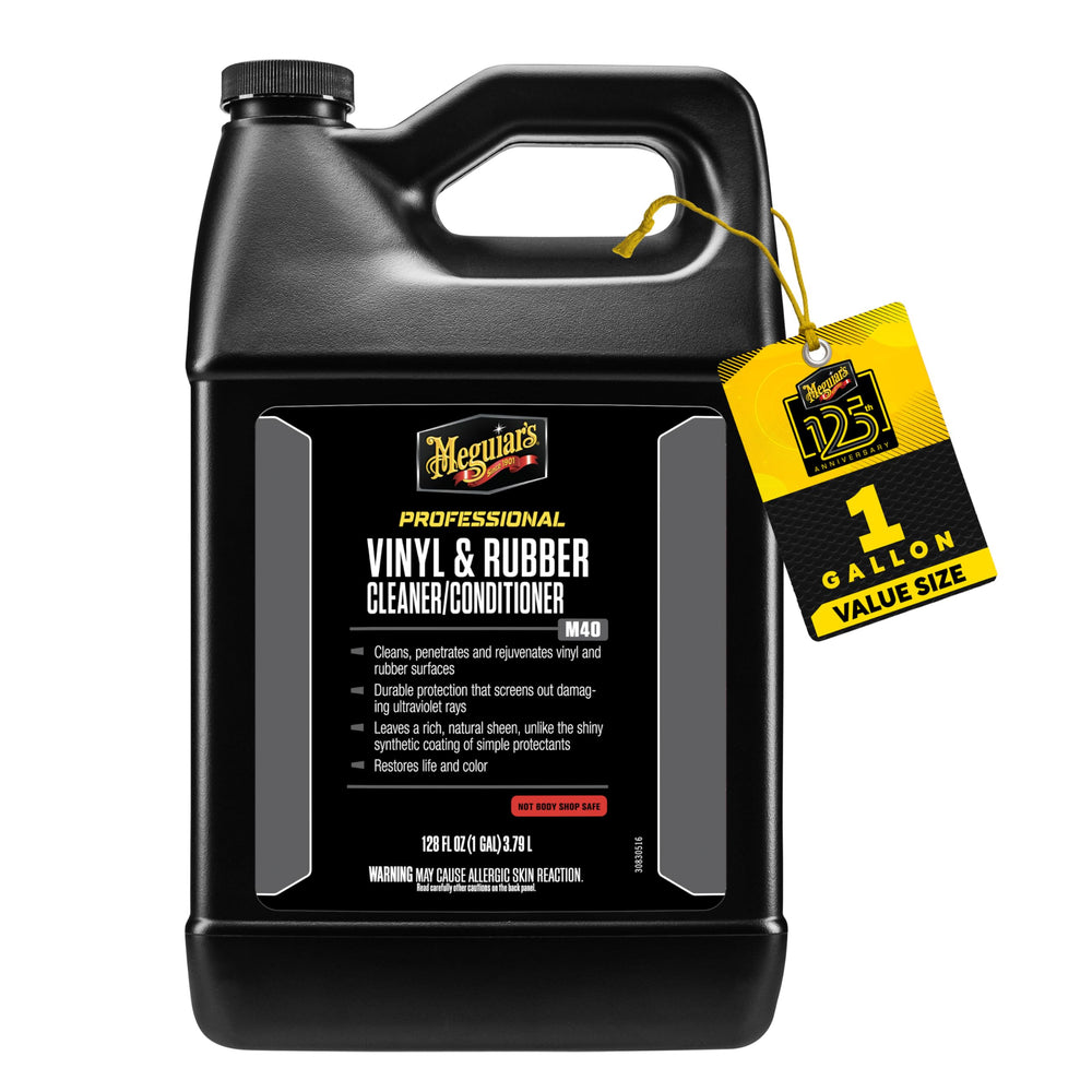 Meguiar's M40 gallon bottle front label showing product and professional benefit