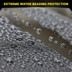 Meguiar's foam applicator and black microfiber towel included for smooth waxing