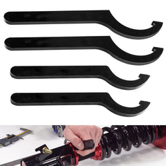 Mekar front view of three coilover spanners showing durable finish and fit benefit