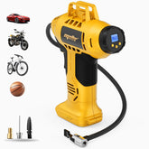 Mellif front view showing compact cordless inflator and controls for portable convenience