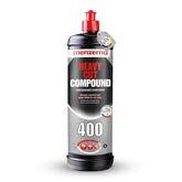 menzerna Heavy Cut 400 front label showing product name and size, clear product identification benefit