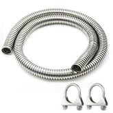 MEOFIENK front view showing pipe and clamps, illustrating ready-to-install convenience