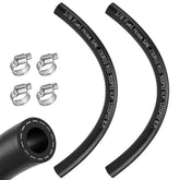 Meonum front view of 2-pack hoses showing kit and clamps for easy replacement