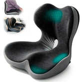 MetalHome front view showing full cushion and integrated backrest for posture support