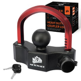 METOWARE front view of assembled coupler lock showing secure fit and visibility