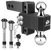 METOWARE front view showing assembled ball mount and receiver fit benefit