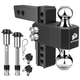 METOWARE front view of adjustable ball mount showing full assembly and strength