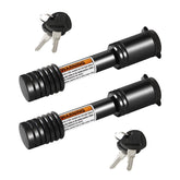 METOWARE front view of two hitch locks showing sturdy protection and theft deterrence