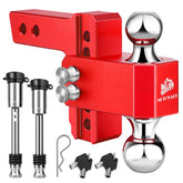 METOWARE front view of hitch showing receiver mount and ball head for easy identification and fit