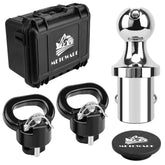 METOWARE front view of puck hitch kit showing complete components and fit