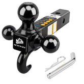 METOWARE front view showing tri ball mount and shank, clear fit indication