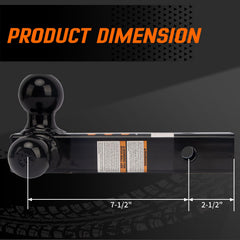 METOWARE tri ball mount installed in truck receiver demonstrating easy vehicle fitment
