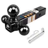 METOWARE front view of tri ball mount showing all three balls and shank, durable solution