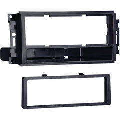 Metra 99-6511 front dash kit showing clean single-DIN opening and fit benefit