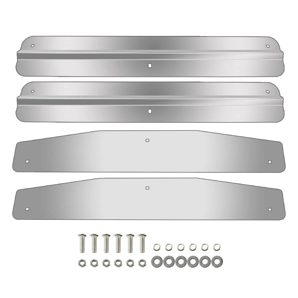 MGWILL front view of 24-inch mud flap weight showing even coverage and reduced spray