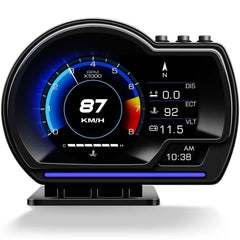MH HUD front display showing speed and RPM for safer focus