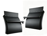 MIAOKUI front view of black 24x24 quarter fenders showing overall shape and coverage
