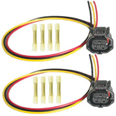 Micarun front view of two connector pigtails showing fit and alignment benefit