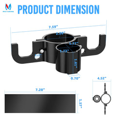 MICTUNING chain hooks lifted off damp ground to reduce rust and wear