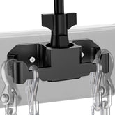 MICTUNING front view of aluminum chain holder showing neat storage benefit