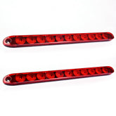 MICTUNING front view red LED light bar showing bright visibility benefits