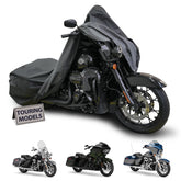 mieapond front view of cover on Harley showing full protection and weather resistance