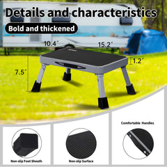 Mifami non-slip platform close-up showing textured surface for secure footing and traction