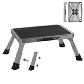 Mifami front view showing sturdy metal frame and safe step