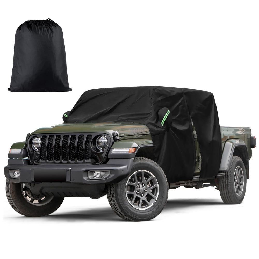 Migaven front view on Jeep Gladiator showing full cab protection and fit