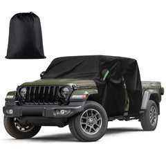 Migaven front view on Jeep Gladiator showing full cab protection and fit