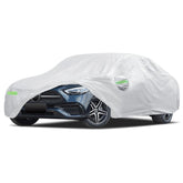 Migaven front view on BMW 3 Series showing full silver coverage and neat fit
