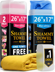 Mighty Cleaner front packaging showing two tubes and bonus towel benefit organization