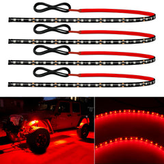 Miisiya front packaging showing 24-inch red LED strips and benefits