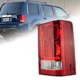 MiKaFex right rear tail light front view showing clear red lens and fit