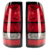 MiKaFex tail light housing front view showing clean red lens and OEM fit