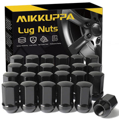 MIKKUPPA front view of full 24-piece lug nut set shows OEM-style fit and uniform finish
