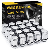 MIKKUPPA front view of lug nuts showing chrome finish and complete set, durable replacement