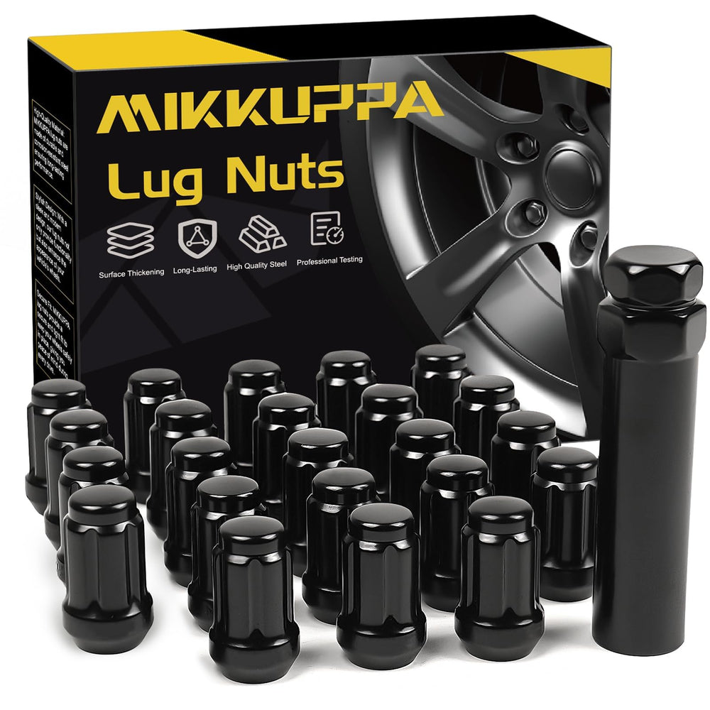 MIKKUPPA front view of full 23-piece lug nut kit showing complete set benefits