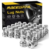 MIKKUPPA front view chrome lug nut showing polished finish and correct fit