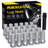 MIKKUPPA front view of lug nuts showing chrome finish and closed end benefit