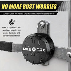 MILBOPAX close-up of hidden shackle to prevent cutting and prying