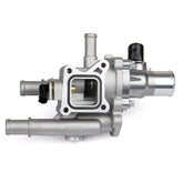 MILIPARTS front view thermostat housing showing ports and flange for reliable fit