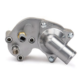 MILIPARTS front view of aluminum thermostat housing showing OEM fit