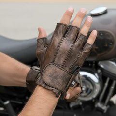Milwaukee Leather MG7561 palm gel pad close-up reducing vibration for comfort
