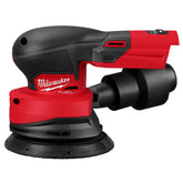 Milwaukee M18 FUEL sander front view showing compact design and control