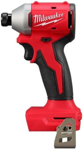 Milwaukee M18TRADE front view showing compact body and ergonomic grip for tight access