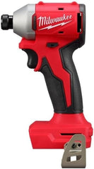 Milwaukee M18TRADE front view showing compact body and ergonomic grip for tight access